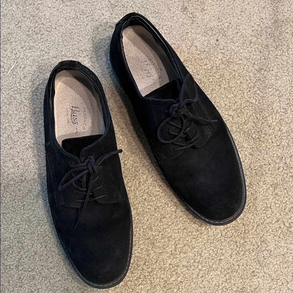Bass Black Suede Derby Lace-Up Shoes